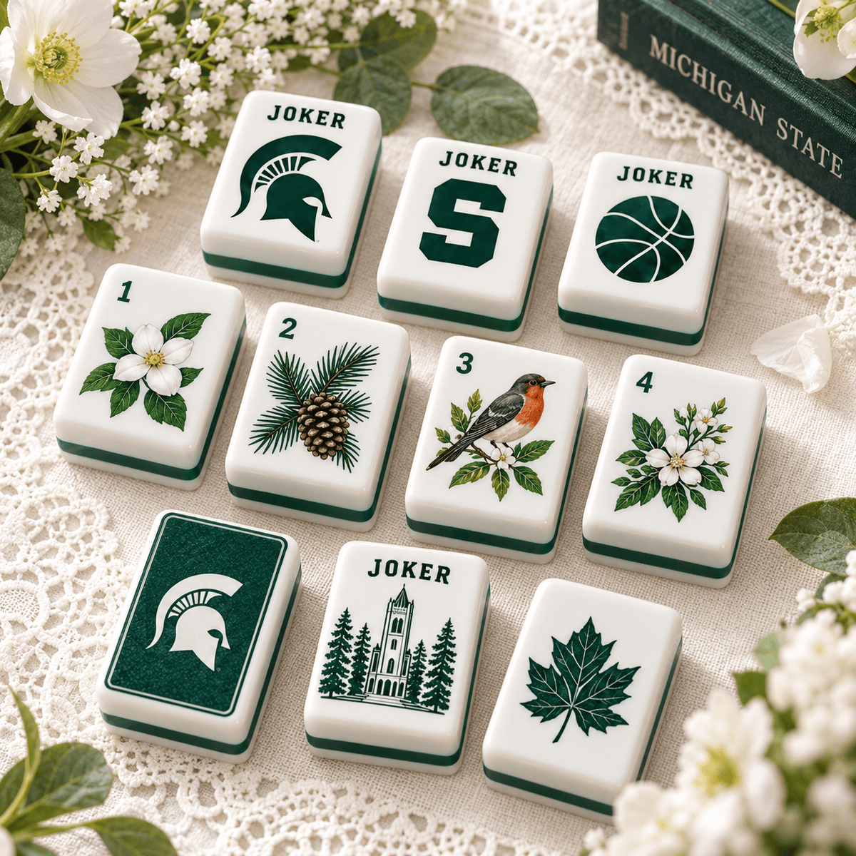 Premium MSU Mahjong Tiles Set TNSM