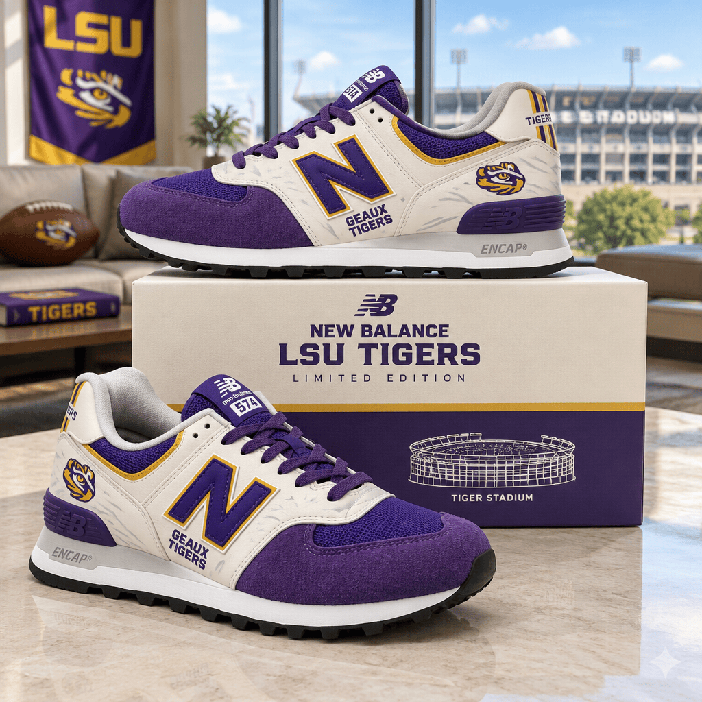 PREMIUM LSU NB 574 SNEAKER TMH
