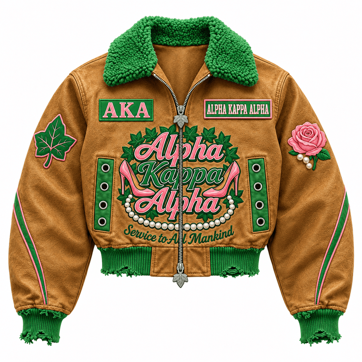 AKA Cropped Bomber Jacket NTKO