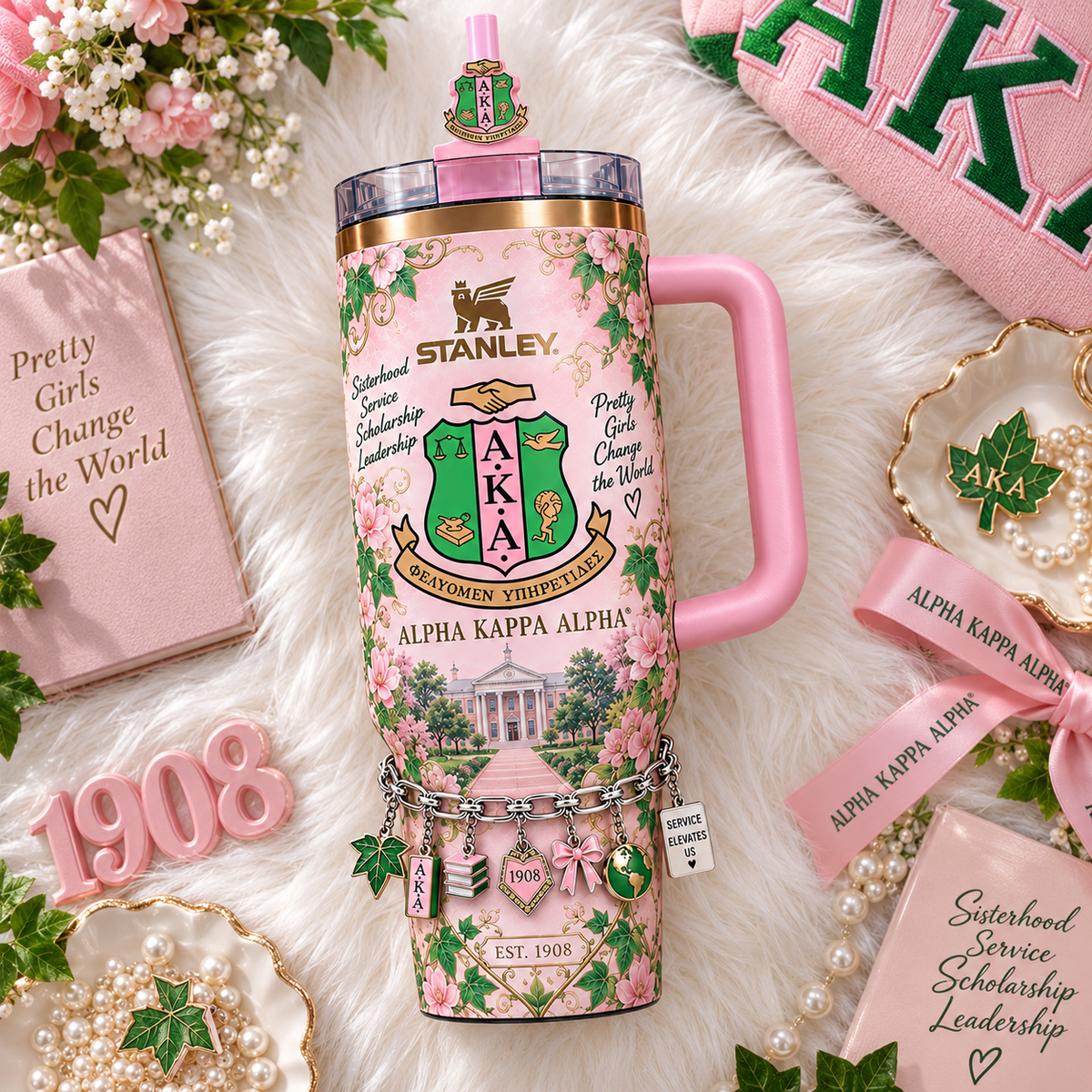 AKA Luxury Tumbler Charm Bracelet TTNL