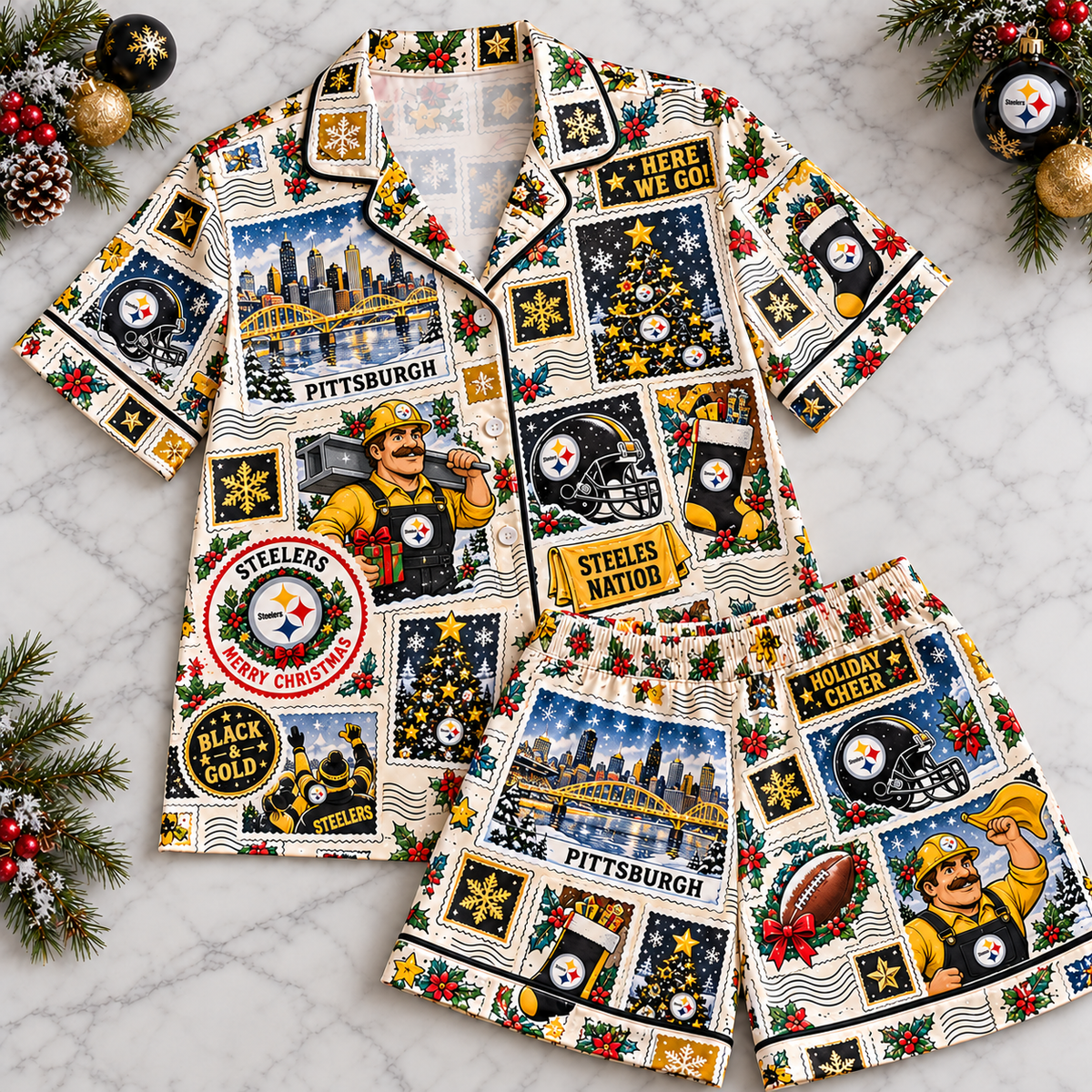 PREMIUM PBS Christmas Stamp Pajama Set NPL