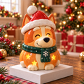 BLU CHRISTMAS CERAMIC CANDLE HOLDER SET HQH