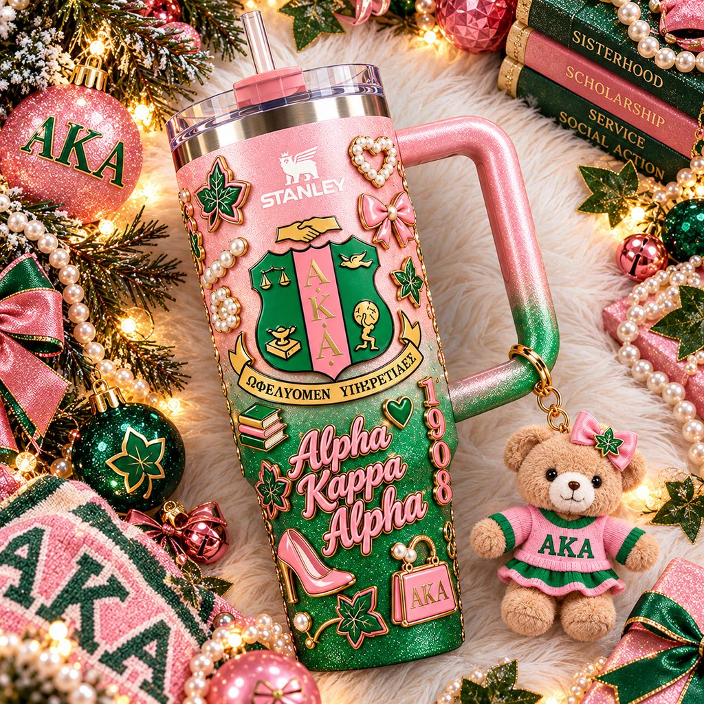 AKA 40oz 3D Embossed Glitter Tumbler Collector Edition TTNL