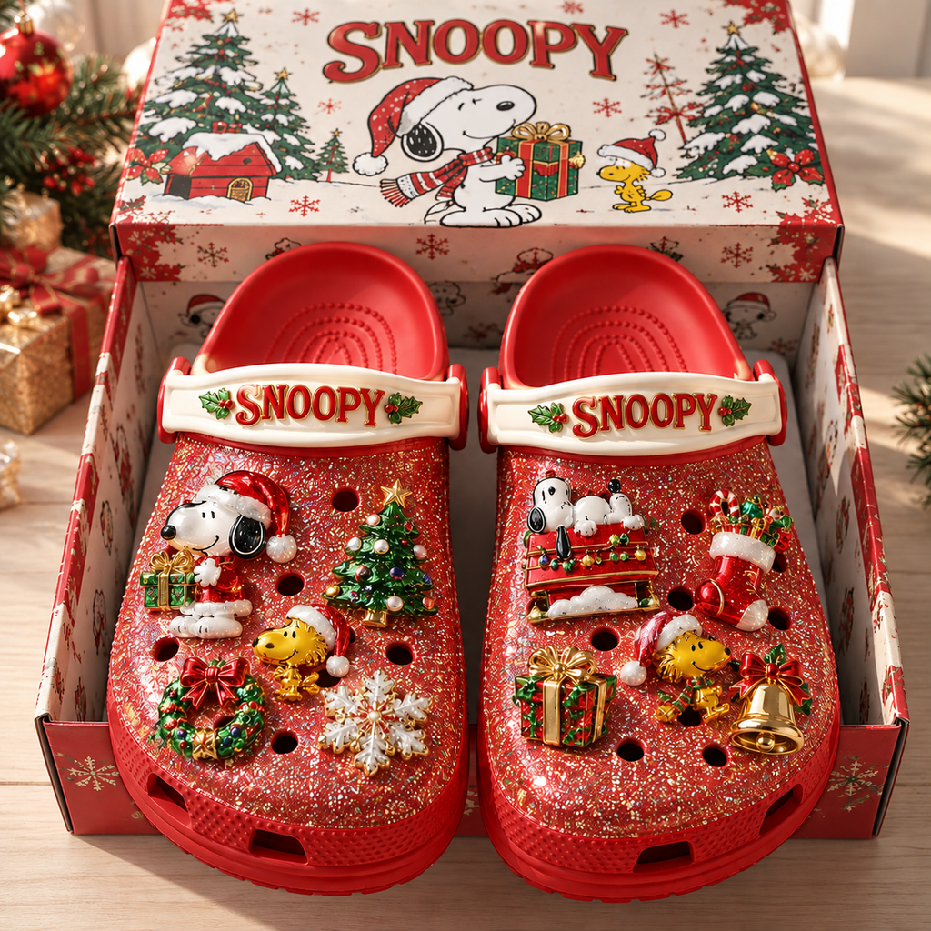 SPNY Premium Christmas Glitter Charm Clogs NTTB