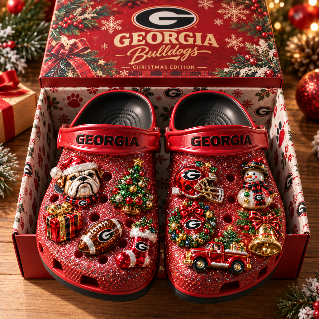GGBD Premium Christmas Glitter Charm Clogs NTTB