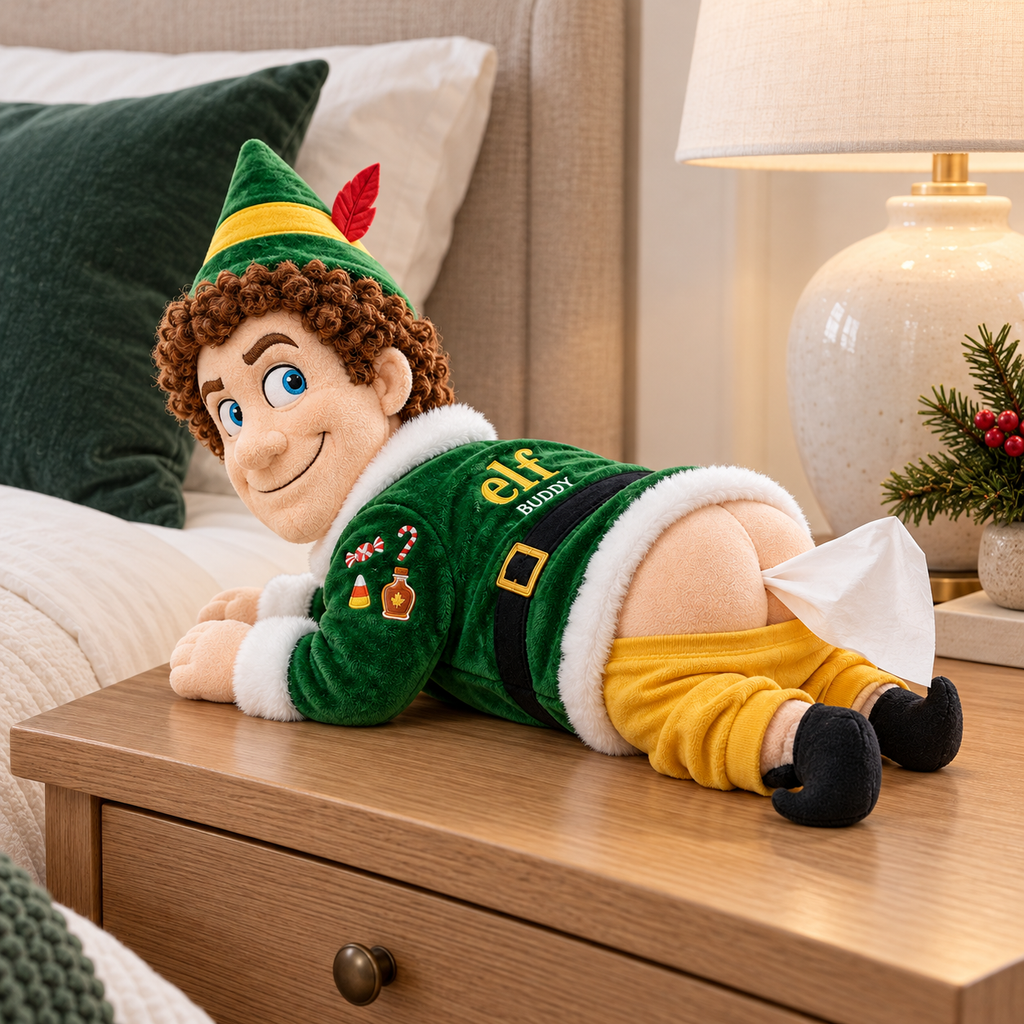 Premium ELF Cheeky Plush Tissue Holder HQH