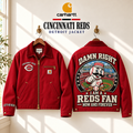 Cincinnati Reds Team Embroidered Detroit Jacket