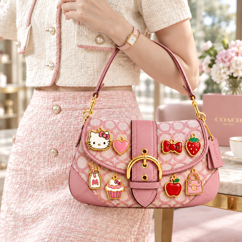 Pink Soho Bag With Charm
